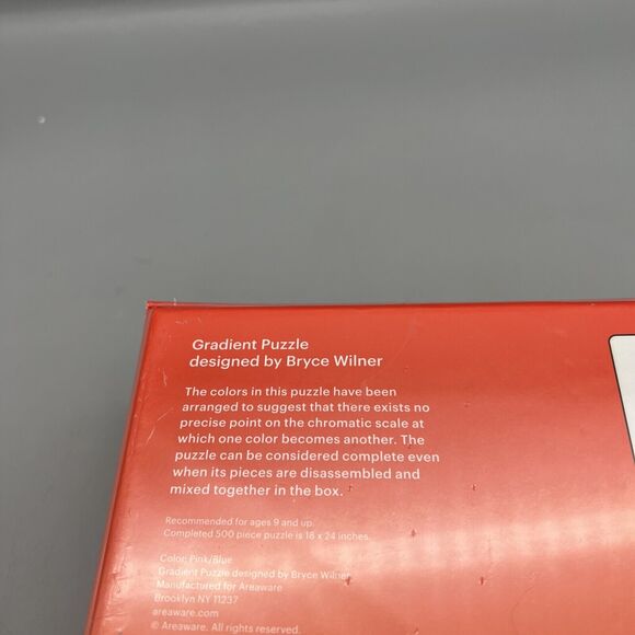 Gradient Puzzle Red Yellow Designed by Bryce Wilner 500 Piece New Sealed - Picture 6 of 6